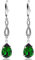 Jugendstil Ohrringe Silber Emerald Markenkristalle NOBEL SCHMUCK