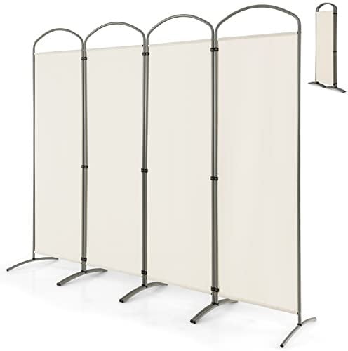 Multigot Folding Room Divider, 4/6-Panel Room Partition Protective Screens, Freestanding Wall Privacy Screen Protector for Living Room Bedroom Office