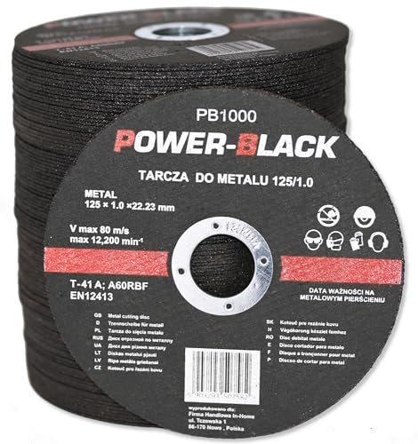Trennscheiben 125 x 1,0 mm Metall Flexscheiben Stahl Edelstahl Flex 50 Stück Power-Black®