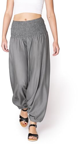 PANASIAM Aladinhose einfarbig grau M