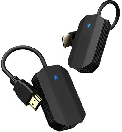 Yunseity Trasmettitore e Ricevitore HDMI Wireless, Kit di Estensione HDMI Wireless 4K 5G, Plug And Play, per Laptop, Proiettore da PC a HDTV