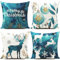 Weihnachtskissen Kissenbezug 40 x 40 cm Hirsch Weihnachten Weihnachtsdeko Weihnachtskissenbezug Christmas Decorations Weihnachtsfeier 4er Set