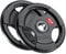 FK Sports Olympic Weight plates Rubber Coated Cast Iron Weights, 2 Inch opening, 2.5kg, 5kg, 10kg, 15kg, 20kg, 25kg, Black Tri grip Barbell Plates, Weight Plates for 2 barbell, Sold in Pair (20 kg)