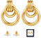 Ohrringe Gold Tropfen Hängend Clean Girl Aesthetic， Goldene Ohrringe Damen Statement Creolen Gold，Hoop Earrings for Women (Stil 2)