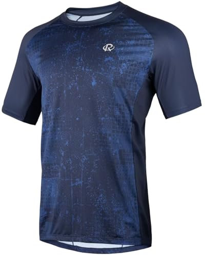 ROTTO Herren Mountainbike Trikot Kurzarm Radtrikot für MTB BMX Downhill Kurze Ärmel Schnell Dry, Cyberpunk-Stil