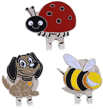 Golfmarker Hat Clip Ball Marker Hut Clip 3X Hut Clip und Golfball Marker Starker Golfzubehör Golfer Geschenkballmarkierungen zum Putschen