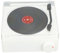 Sxhlseller Altavoz Bluetooth Estilo Tocadiscos de Vinilo Antiguo, Tocadiscos Bluetooth 5,0 con 3 Modos para Viajes a Casa, Regalo Bonito (White)