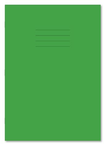Hamelin A4 Exercise Book Stapled, Ruled with Margin, Header & Footer, 64 Page, Light Green, 50 Pack