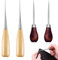 Bradawl，4-Piece Set Bradawl Tool,Awl Tool Bradawl Tool for Wood, for Leather Craft Cloth Pouch Hole DIY Handmade Maker