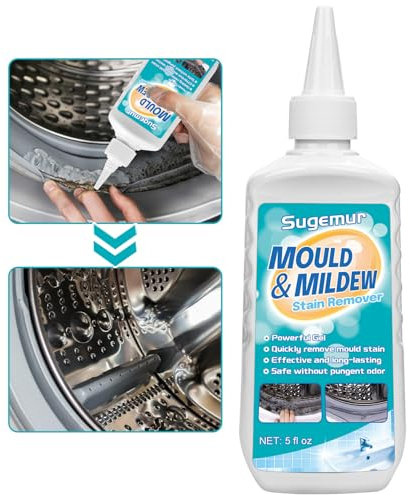 Sugemur Mould Remover Gel, Household Large Capacity Mildew Removal, Mould and Mildew Cleaner for Toilet Washing Machine Seal Black Mould Bathroom Kitchen Sink Grout Tile Stains (210g)