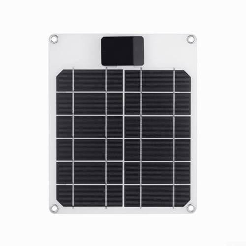 Chargeur solaire multifonction pour téléphone portable, 20 W, 18 V, 5 V, silicium polycristallin, sortie 12 V (noir)