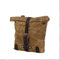 Leder & Satteltaschen Motorrad Seitentasche Im Retro Stil Ölwachs Kopftasche wasserdichte Werkzeugtasche Umhängetasche Motorrad Tasche(Khaki)