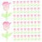 FRCOLOR 60pcs Nail Art Gems Tulip Nail Charms Resin Decorations for Women Manicure