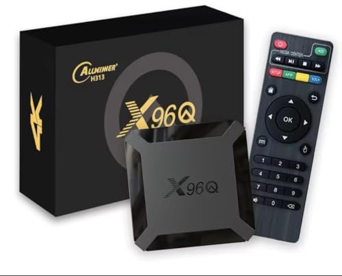 Android 10.0 TV Box, X96 Q Android TV Box Allwinner H313 Quad Core Arm Cortex A53, 2GB RAM 16GB ROM Smart TV Box Soporte 4K 3D Set Top Box, Media Player (2GB 16GB)
