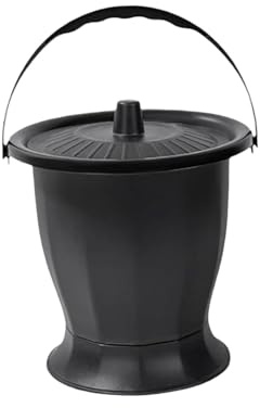FashionCha Bouteille D'urinoir avec Couvercle pour Une Utilisation Au Chevet, Pot de Chambre pour Adultes et Enfants, Noir