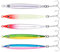 5Pcs 20g/30g/40g Sea Fishing Spinner Lure,Saltwater Fishing Jigs,Hard Metal Sea Fish Spinners,Colorful Laser Jigging Spoons with Treble Hooks, Long Casting Jig for Mackerel Cod Bass Pike (40G)