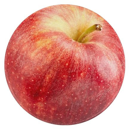 Apple Round Mouse Pad Small Gaming Mousepad Desk Mat Stitched Edges 9.8 X 9.8 Inch for Home Office