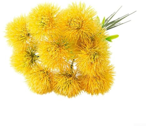 Künstliche Löwenzahn-Blume, Löwenzahnstiel, künstliche Blume, einzelner Stiel, realistische Pflanze, Hochzeit, Party, Zuhause, Büro, Garten, Dekoration (C130 gelb)