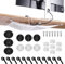 kwmobile Under Table Cable Management Net - Organise The Cables Under Your Desk - Universal Desk Compatibility - For Gaming or Office Set Up - 63.5 x 24 cm - White
