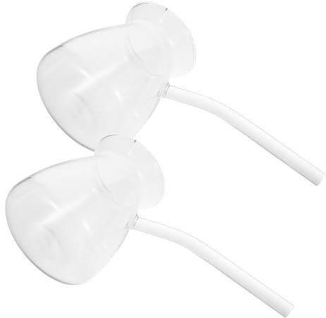 Garneck 2pcs Elegant Turkish Coffee Pot Glass Jug Milk Heater Tea Kettle Side Handle Heatproof for Brewing Tea Milk