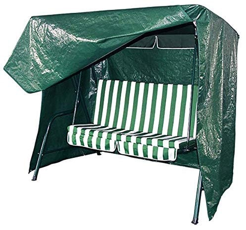Taylor & Brown Heavy Duty Waterproof 3 Seater Garden Swing Hammock Cover – Outdoor Protective Furniture Cover with Corner Zips & Tie Cords – Tear Resistant Woven Polyethylene