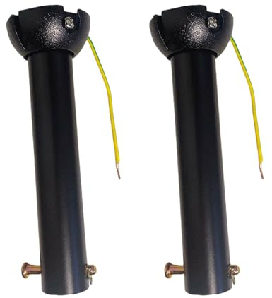 2 Pcs 6 inch Ceiling Fan Extension Rod,Black Ceiling Fan Downrod with Hanger Ball Assembly,1 inch Outside Diameter,Non-Threaded Universal Downrod Suitable for a Wide Range of Ceiling Fans (6 Inch)