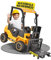 HECHT Kinder Elektro Gabelstapler 12 V – 2 × 40 W Motoren - Mit Fernbedienung - Ferngesteuertes Elektroauto ab 3 Jahre - Bis 6 km/h - Inkl. Palette - 35 kg Traglast (Gelb)