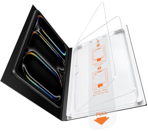 Guretok 2 Stück Schutzfolie für iPad Pro 11 Zoll M5/M4 (2025/2024) | mit Einfacher Anbringungsschale, 9H+ Härte, Bruchfest, Kratzfest, HD-Klarheit, Blasenfrei Panzer Schutz Glas Folie