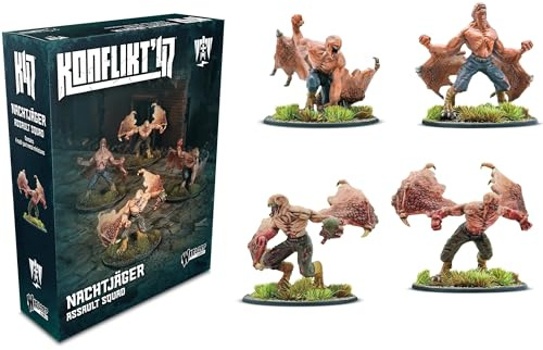 Warlord Games Nachtjager Assault Squad - Axis Miniatures for Konflikt 47 Highly Detailed 28mm Scale Miniatures