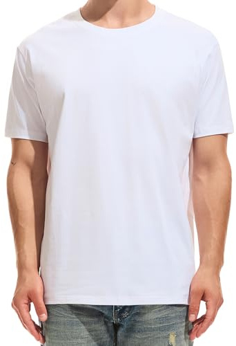 RONOMO Men's Solid Color T-shirt | pre shrunk, reinforced ribbed collar, high color fastness