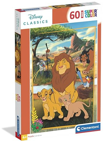 Clementoni Disney Classics Kinder Puzzle 60 Maxi Teile | Disney Puzzle 62 x 42 cm für Kinder ab 4 Jahre - Puzzle von Clementoni 26314