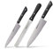 Samura HARAKIRI Profi Messer Geschenk Set ultra-scharf, aus japanisch AUS 8 Edelstahl, 3 Teile, Gemüsemesser, doppelschneidiges Sägemesser, Kochmesser, ergonomischer Griff