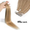 TESS Tape Extensions Echthaar Blond 40 Stück 50 cm Haarverlängerungen Remy Human Hair günstig 100 g Tape in Extensions Echthaar (#027 Honigblond 40er Pack)