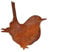 Unbekannt Vogel Astvogel sitzender Zaunkönig Edelrost Metall Rost Rostfigur Deko Dekoration Deko-Idee Dekovogel Dekotier Rostdeko Gartendeko Geschenk-Idee Geschenk