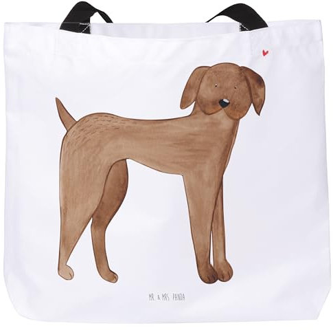 Mr. & Mrs. Panda Shopper Hund Dogge - Geschenk, Einkaufsbeutel, Beutel, Great Dane, Alltagstasche, Vierbeiner, Hunde, Schultasche, Sprüche,