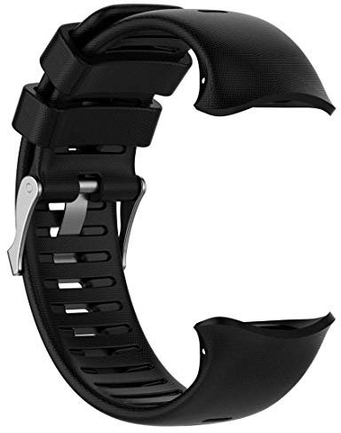 AWADUO Ersatz Silikon Handgelenk Band Strap für Polar Vantage V, weich und langlebig (Silikon Schwarz)