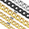 Suplight Panzerkette Vergoldet Kette für Herren Jungen Gliederkette 46cm lang Edelstahl Cuban Link Chain 6mm breit Halskette Hip Hop Kette Klassische Ersatzkette Modeschmuck