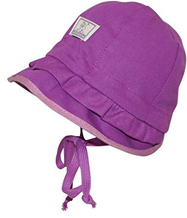 PICKAPOOH Mädchen Mütze Emma mit UV-Schutz Bio-Baumwolle, Dahlia, Gr. 44