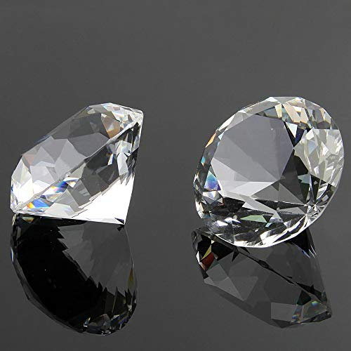 Dylan-EU 30 Stück Brillanten Glasdiamanten 20mm Klare Kristalledelsteine Hochwertiger Glas Deko Diamanten Kristall Tischdeko Streudeko Hochzeit Deko Nettogewicht 150g