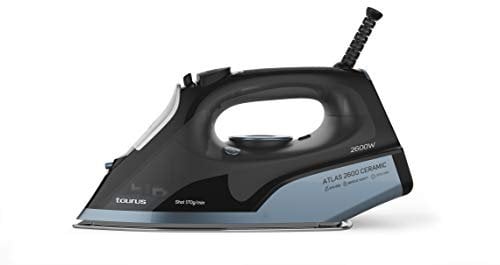 Taurus Atlas Ceramic 2600 - Plancha de vapor. 2600W. Suela cerámica. Golpe vapor 170g/min. Vapor continuo 40g/min. Función spray. Doble sistema antical. Autolimpieza. Regulador vapor y temperatura.