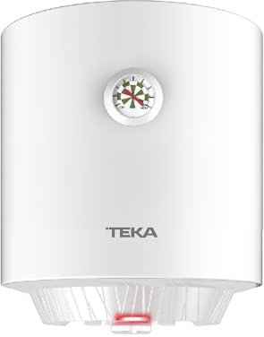 Teka EWH 15 C - Termo Eléctrico de 15 Litros con Instalación Vertical, Termostato Temperatura: 30º - 75º, Tanque Esmaltado en Zafire, Fácil instalación, Color Blanco