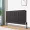 Blümme Traditional Horizontal Cast Iron Radiator Central Heating Radiators Anthracite Double Column 600 x 1460mm