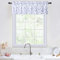 LinTimes Scheibengardine Landhausstil Küche Gardine Halbtransparent Kleinfenster Kurzvorhang Querbehang Fensterdeko Ästedruck Navy Blau, 1 Stück, 137 x 38 cm
