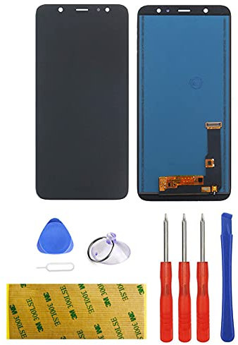 Ersatz Kompatibel für Samsung Galaxy A6 Plus 2018 / A6+ 2018 A605 Display LCD Schwarz Touchscreen Digitizer Bildschirm Glas Assembly Werkzeuge Reparatur Set Kit Klebstoff (ohne Rahmen)