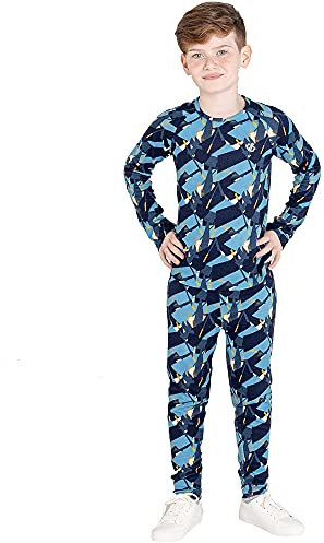 Dare2b Kid's Partition Base Layer Set Leggings, Dark Denim Geometric, 5 Years