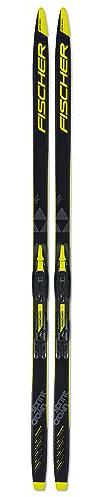 Fischer Kinder Langlaufski Klassik Sprint Crown Set/BDG Tour Step-IN JR IFP Black-Yellow 160