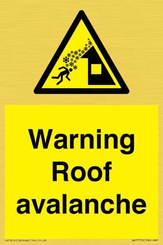 Warnschild für Dachlawine, 100 x 150 mm, A6P