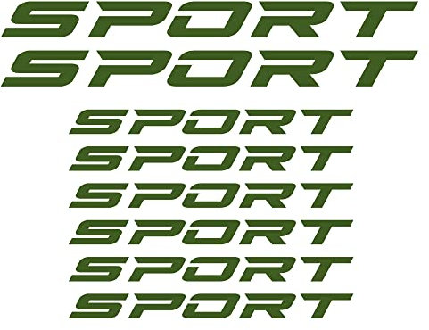 8 Stück Sport Aufkleber für Auto oder Motorrad - Rennsportfelgen Rückspiegel Sport Tuning Car Stripes Stripes - 3 Größen. Auto-Motorrad-Fahrrad-Roller (Militärgrün)