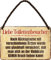 WOGEKA ART Retro Blechschild - Liebe Toiletten Benutzer... - Lustiger Klo Spruch als Geschenkidee zu Geburtstag Weihnachten als WC Deko Schild 18x12 cm Vintage Hängeschild Metallschild HS1049