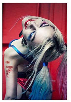 ARZARF Harley Quinn Filmposter 8 Leinwandposter Wandkunst Dekor Bild Gemälde für Wohnzimmer Schlafzimmer Dekoration Rahmen Stil 30 x 45 cm